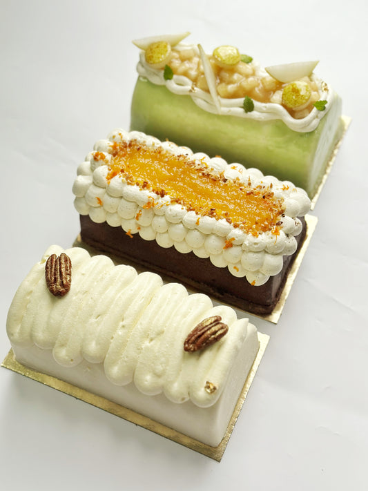 Bûche vanille & pécan