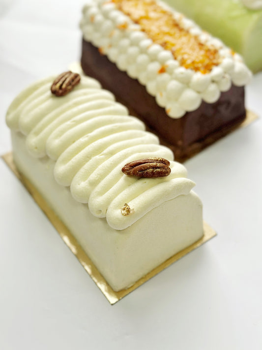 Bûche vanille & pécan