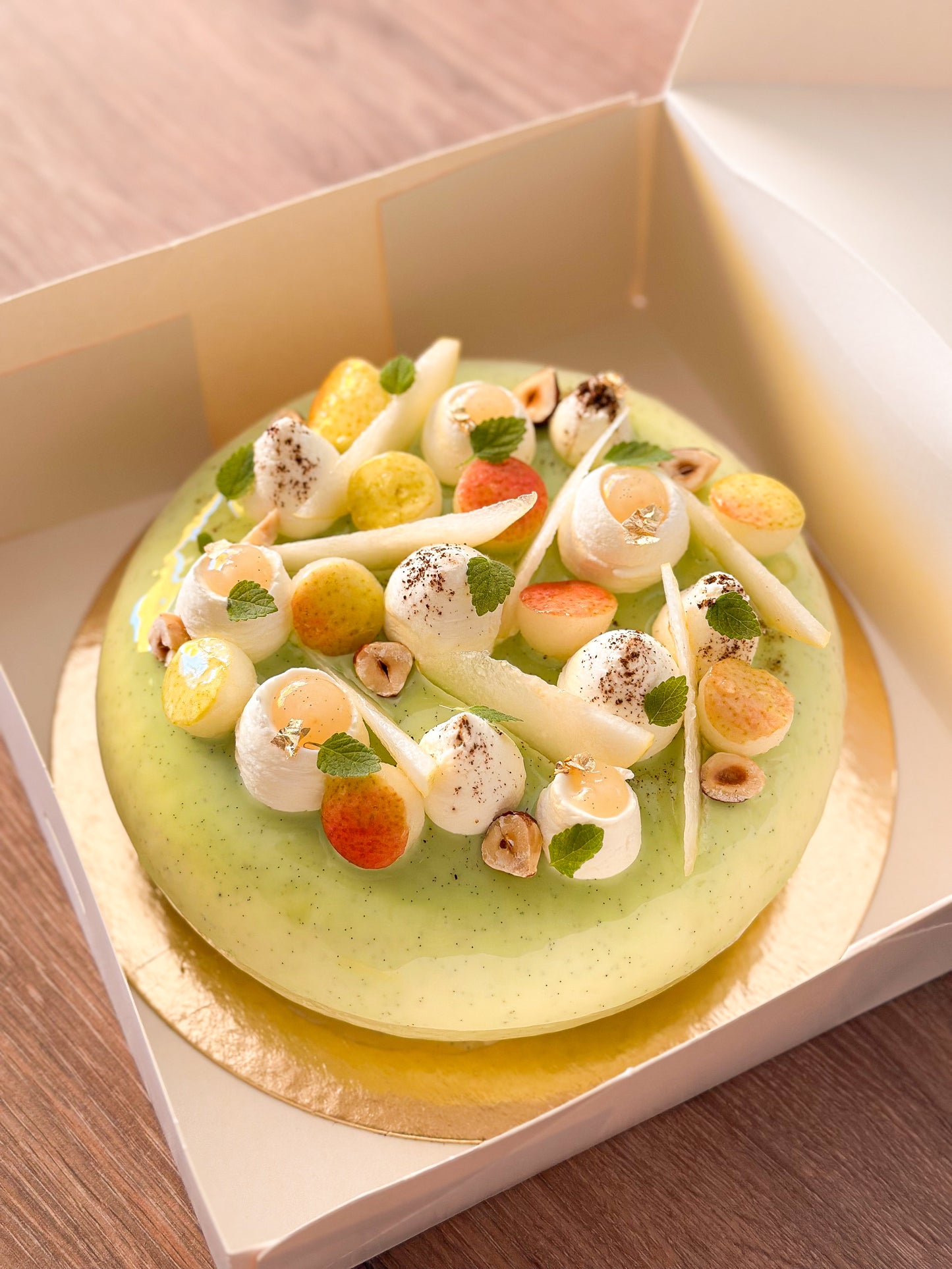 Entremet poire & vanille