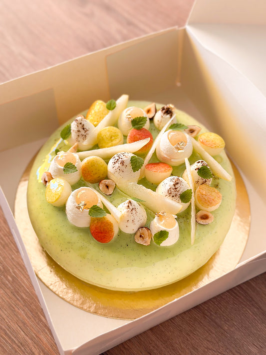 Entremet poire & vanille